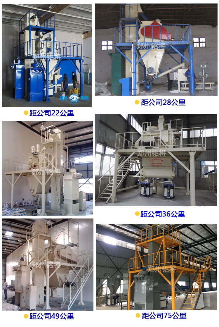 節能型半自動干粉砂漿設備案例現場